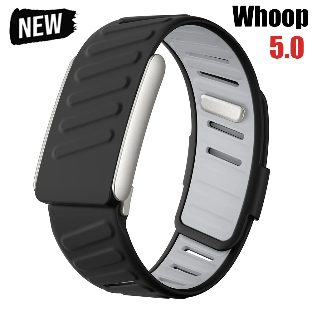 Whoop 5.0 SportFlex Replacement Wrist Band Adjustable Soft-Touch Silicone Waterproof and Sweatproof  Strap Heart Rate Monitor