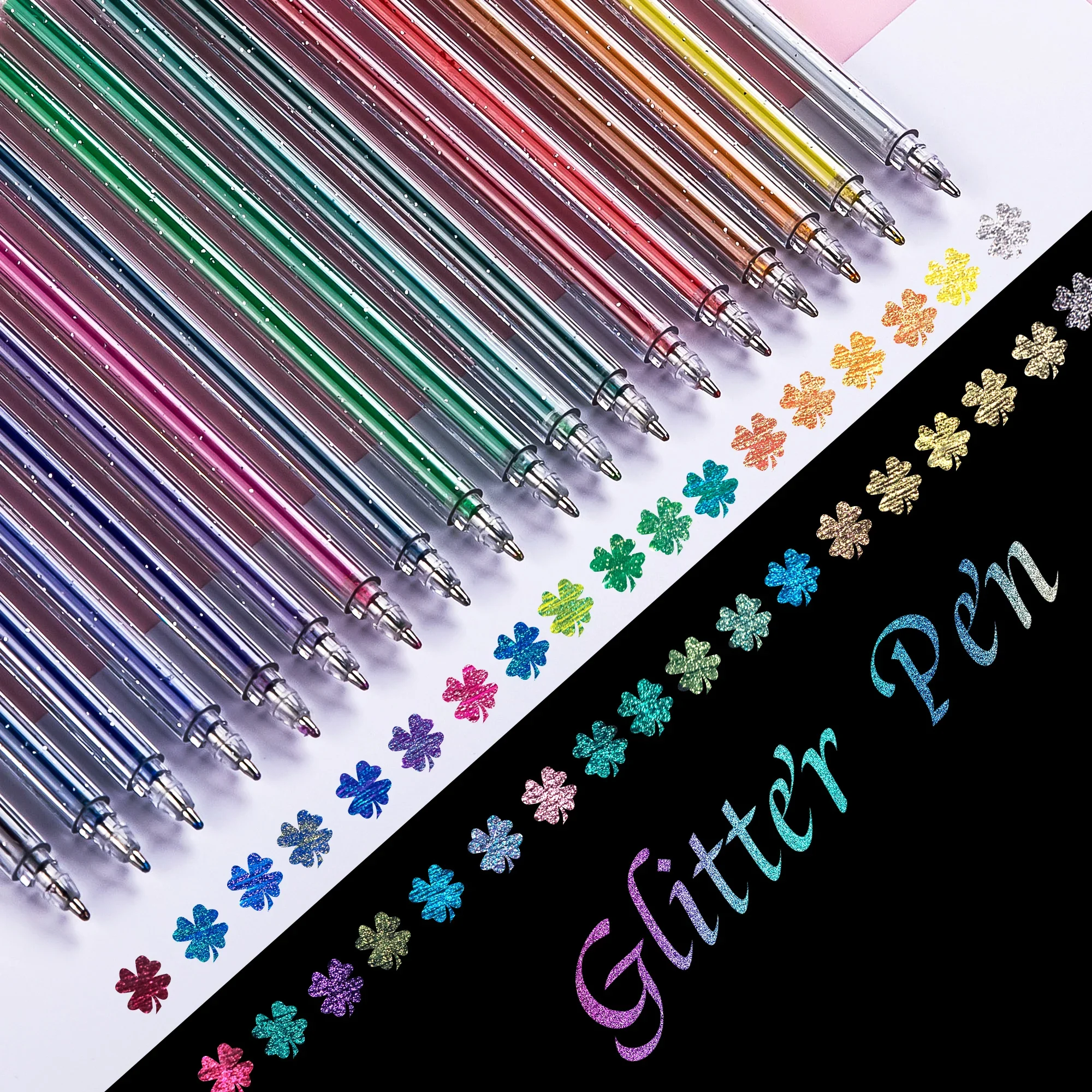 Canetas Gel Glitter para Escola e Escritório Livro de Colorir Diários Desenho Doodling Marcadores de Arte Faça Você Mesmo Cores 12 Cores 18 Cores 10 mm
