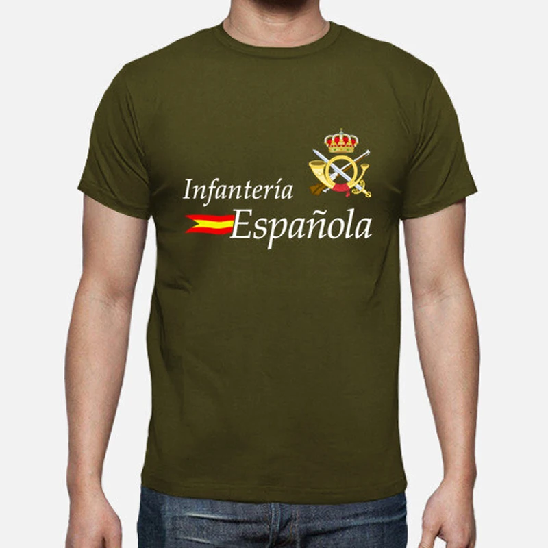 Infantería Española. Spanish Infantry Badge T-Shirt. Premium Cotton Short Sleeve O-Neck Mens T Shirt New S-3XL