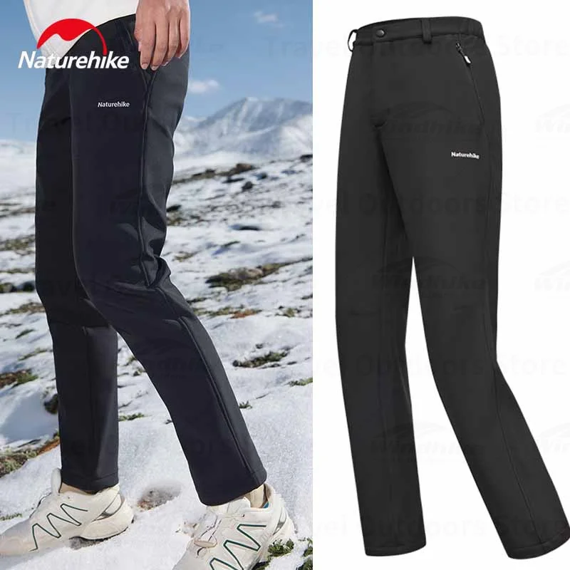 

Naturehike Outdoor Soft Shell Pants Women Man Warm Winter Polar Fleece Clothing Camping Waterproof Climbing Hiking Trousers