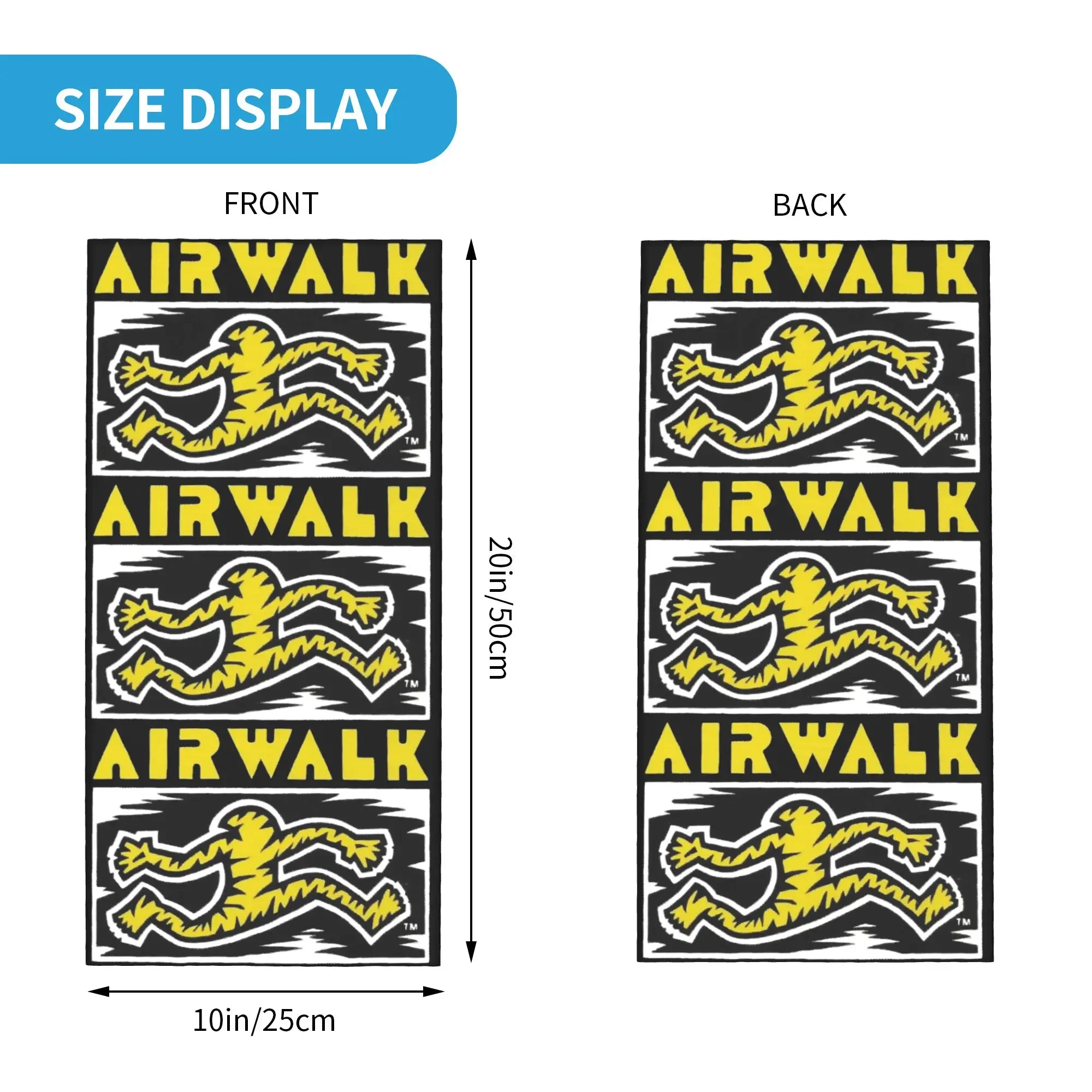 New Running Man Airwalks Shoes Skateboard Bandana Neck Warmer Men Women Winter Ski Tube Scarf Gaiter  Face Cover