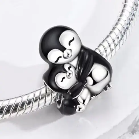 

925 Silver Charm Penguin Bead Fit Original Bracelet Diy For Womam Jewelry Gift