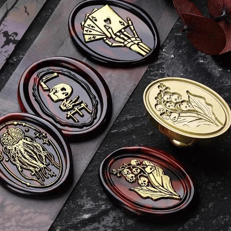 1pc Wax Seal Stamp Head Skull - Wax Seal Stamp Set 评论和价格