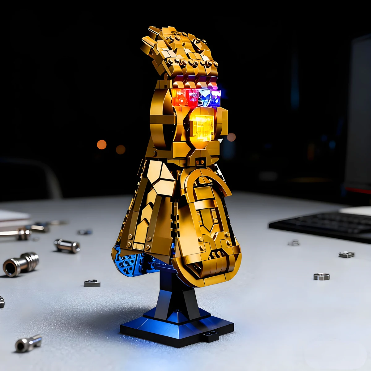 ナノガントレットアーマーヒーローズインフィニティ-led-照明キットバトルメカモデルビルディングブロックレンガのおもちゃパーティーギフト