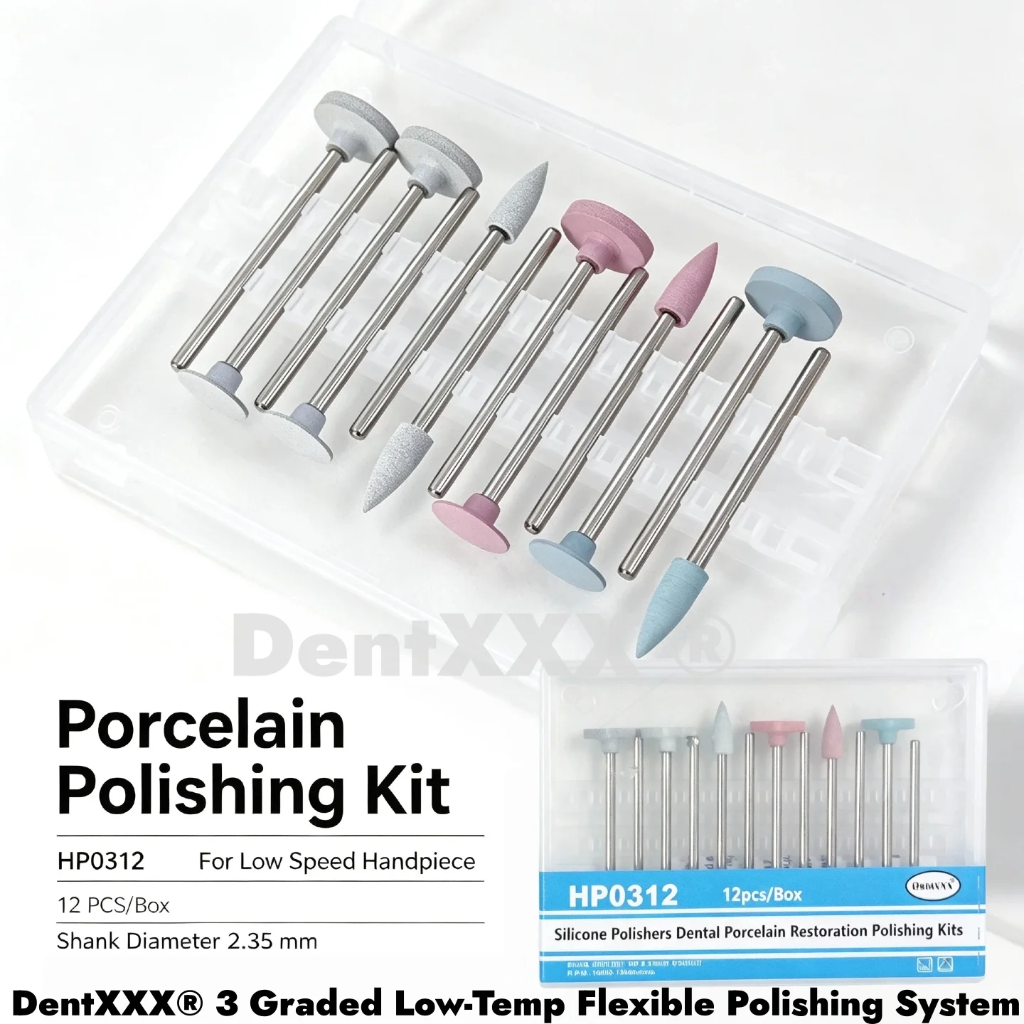 Buy 10 Get 2 free HP0312 Polishing Sanding Polishing Set, Silicone Polishers For Low Speed Handpiece
