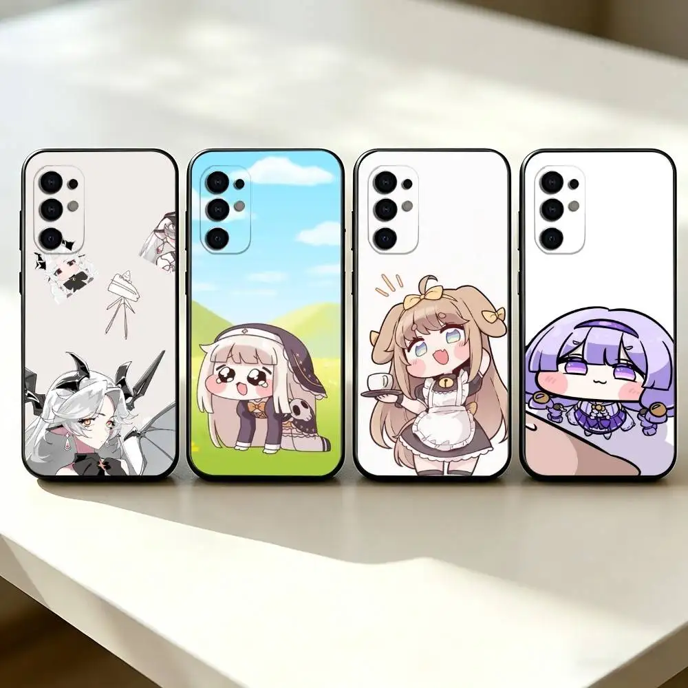 Mobile game T-Trickcal Chibi Go Phone Case For Samsung S25,S24,S21,S22,S23,S30,Ultra,S20,Plus,Fe,Lite,Note,10,Black Cover