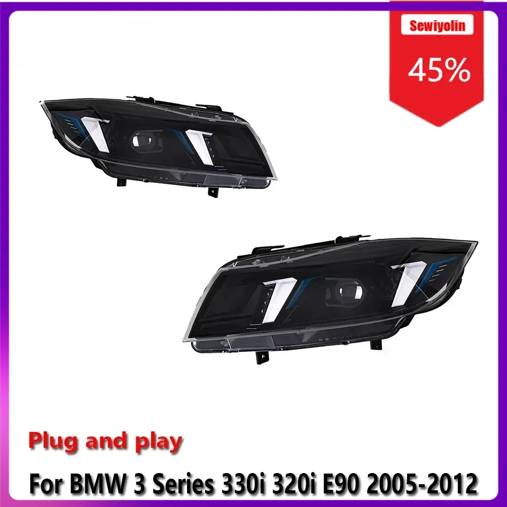 

Автомобильные светодиодные лампы Sewiyolin в сборе для BMW 3 серии 330i 320i E90 2005-2012, автомобильные противотуманные фары DRL, стоп-сигналы поворота