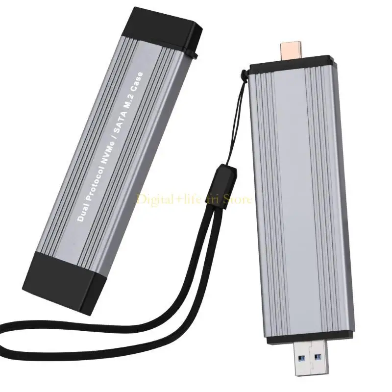 

E06D 2 in 1 USB Type-C M.2 SSD Case 10Gbps Support M.2 NVMe PCIe M.2 SSD Hard Disk SSD Enclosure Protector