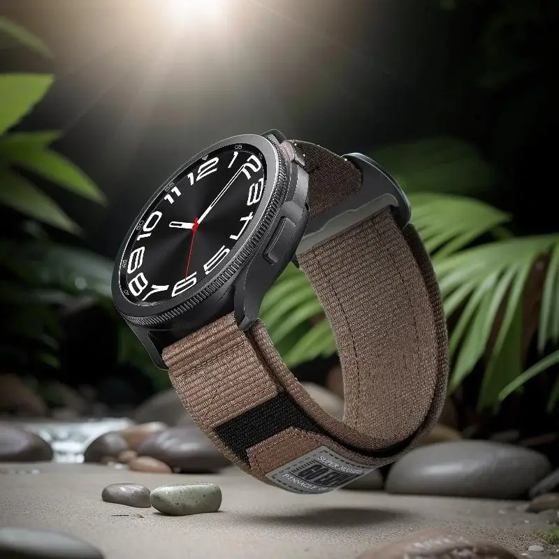 20mm Nylon Watch Strap for Garmin Vivoactive 6/5/3, Forerunner 245/645/158/165/55/570-42mm, Sport Velcro Band for Venu/Venu SQ view 6