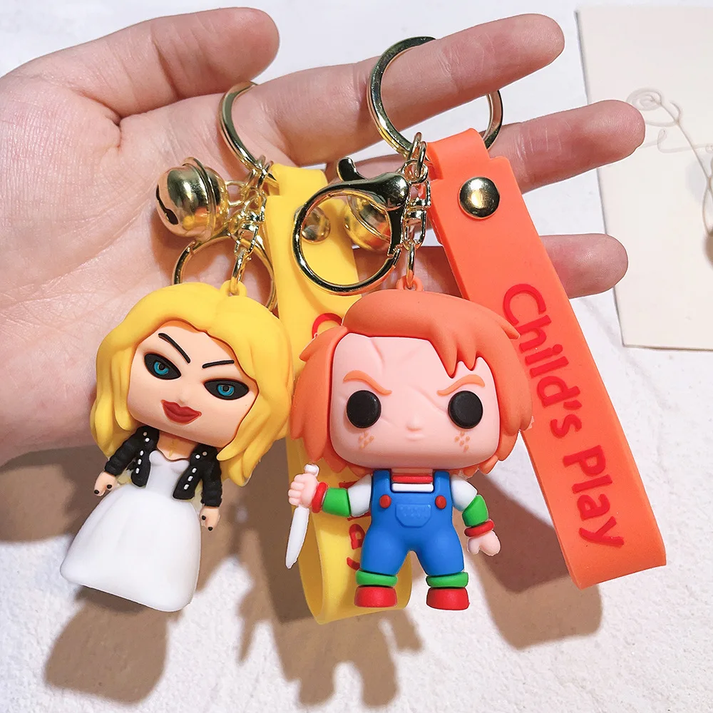 سلسلة مفاتيح ghostschild Keychain ، شخصية العروس في الهالوان ، روح المهرج الخلفي ، سلسلة الرعب