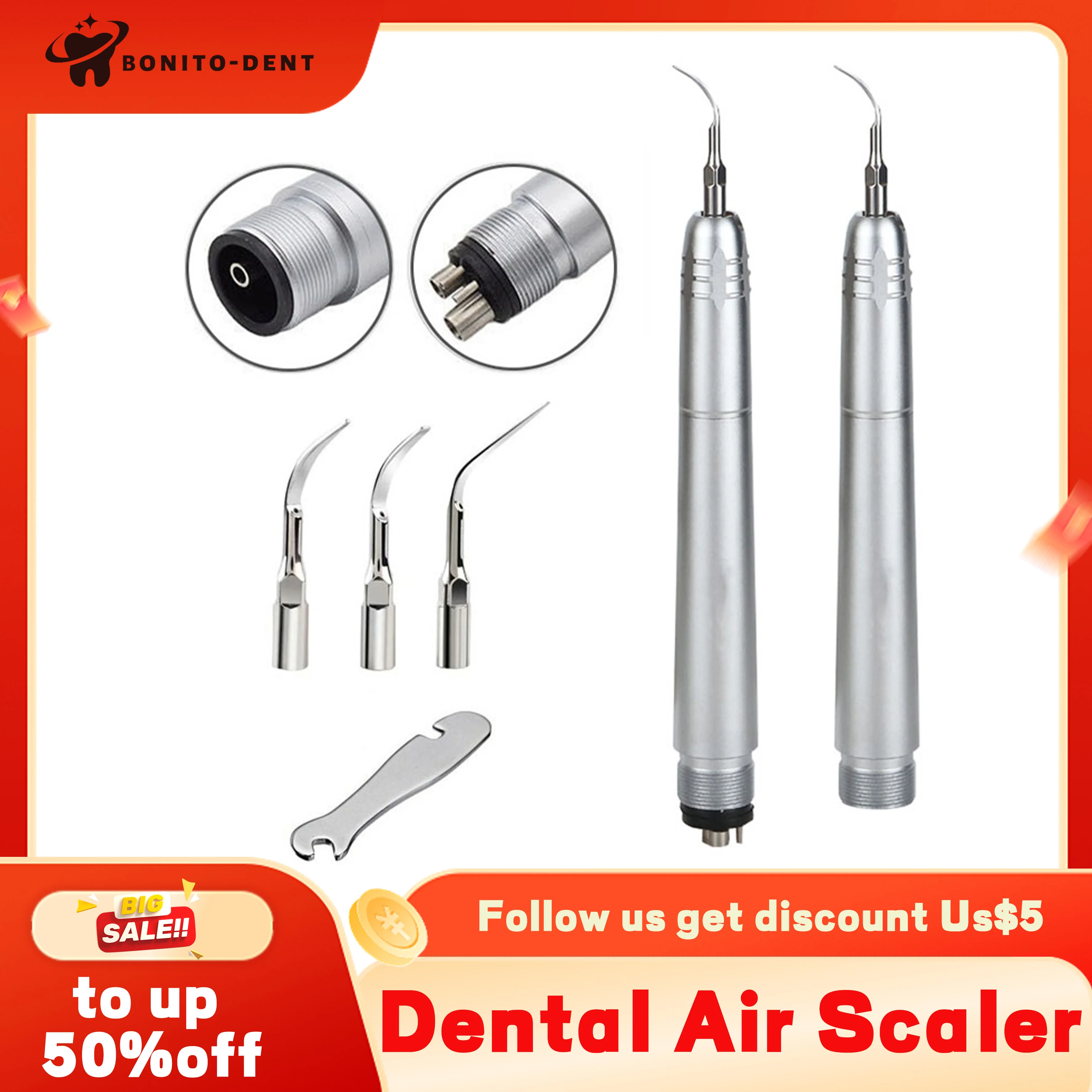 Dental Air Scaler Handpiece M4 B2 Super Sonic Scaling Technology High Frequency Pneumatic Scaler universal appliance tool