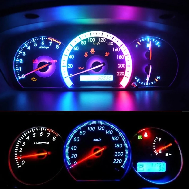 3/6/9/12Pcs B8.4D Car Instrument Lights Car Panel Gauge Speedo Dash Auto Dashboard Instrument Cluster