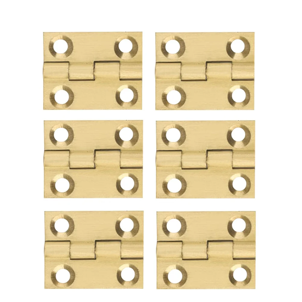

6Pcs Hinges for Door Solid Copper Mute Hinge 1Inch Heavy Duty Self Aligning for Cabinet Jewelry Box Entrance Decorative Hardware