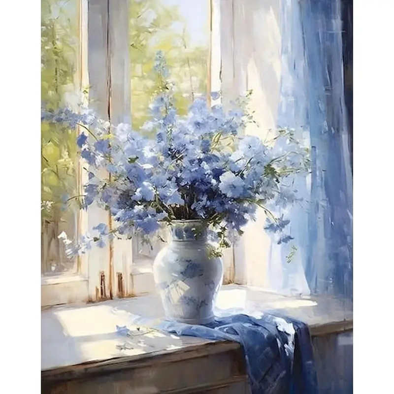 

GATYZTORY Flower Paint By Numbers Handiwork Art Painting With Numbers Scenery Acrylic Paint Original gifts Canvas Painting