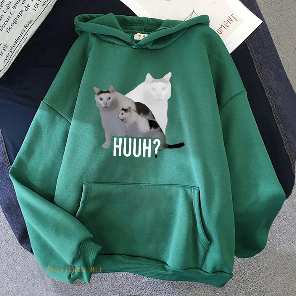 Meme Cats-Sudadera con capucha de manga larga para hombre y mujer, suéter informal de alta calidad con forro polar suave, estampado gráfico Funko