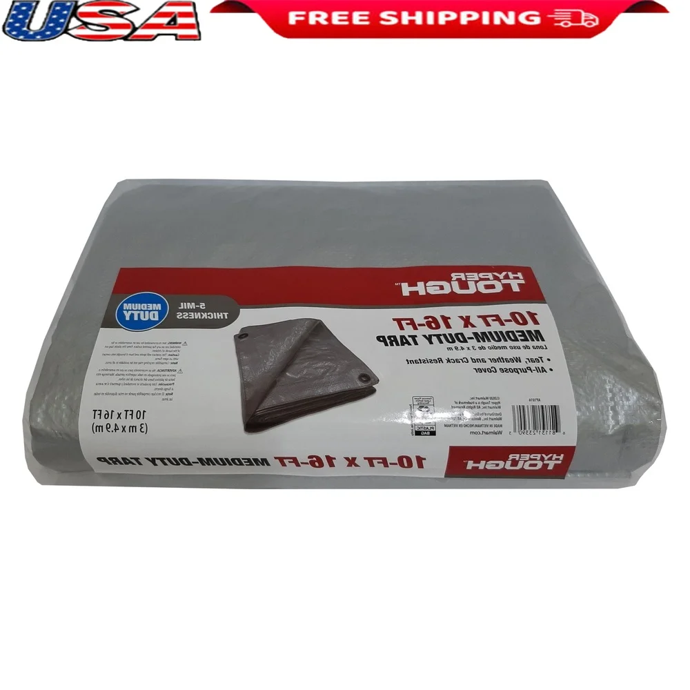 

Weather Resistant Medium Duty Polyethylene Tarp Reinforced Hem Waterproof Tear Resistant Heavy Duty Grommets General Purpose