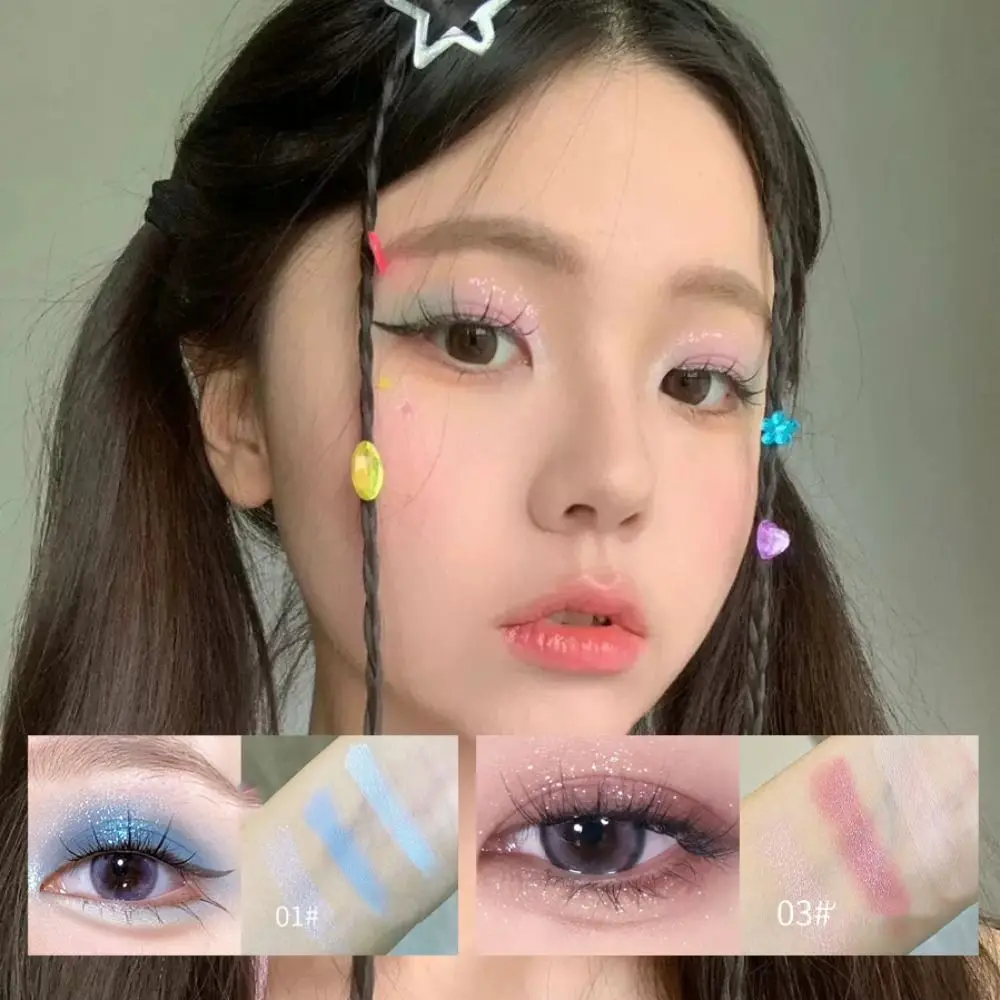 

Brightening Colors Eyeshadow Palette Glitter Blusher Pearlescent Blusher Highlight Palette Beauty Long Lasting Cosmetics Palette