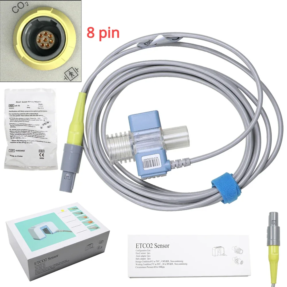 CONTEC CO2-M02 Mainstream Capnography Sensor EtCO2 Modular for CMS6000 CMS8000 CMS7000 CMS9200 Patient Monitor