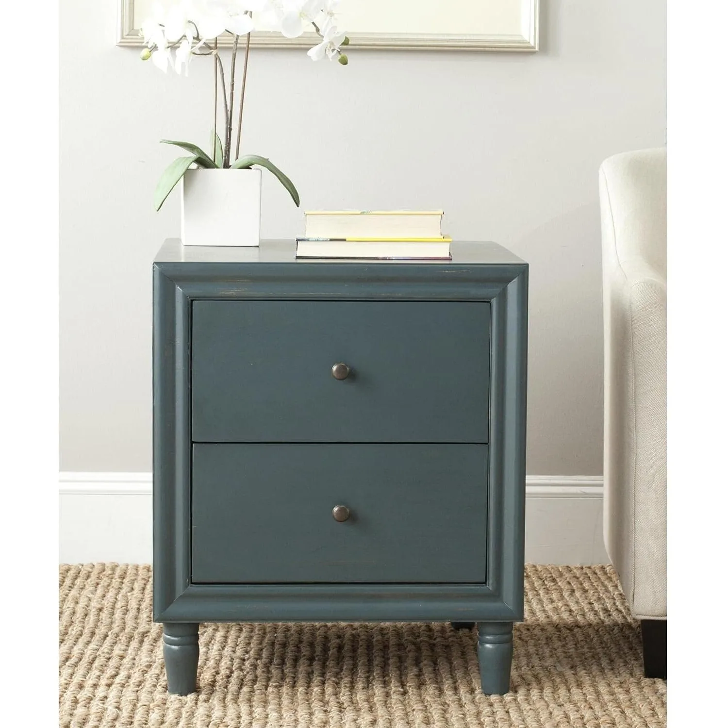 

Safavieh American Homes Collection Blaise Steel Teal Accent Table