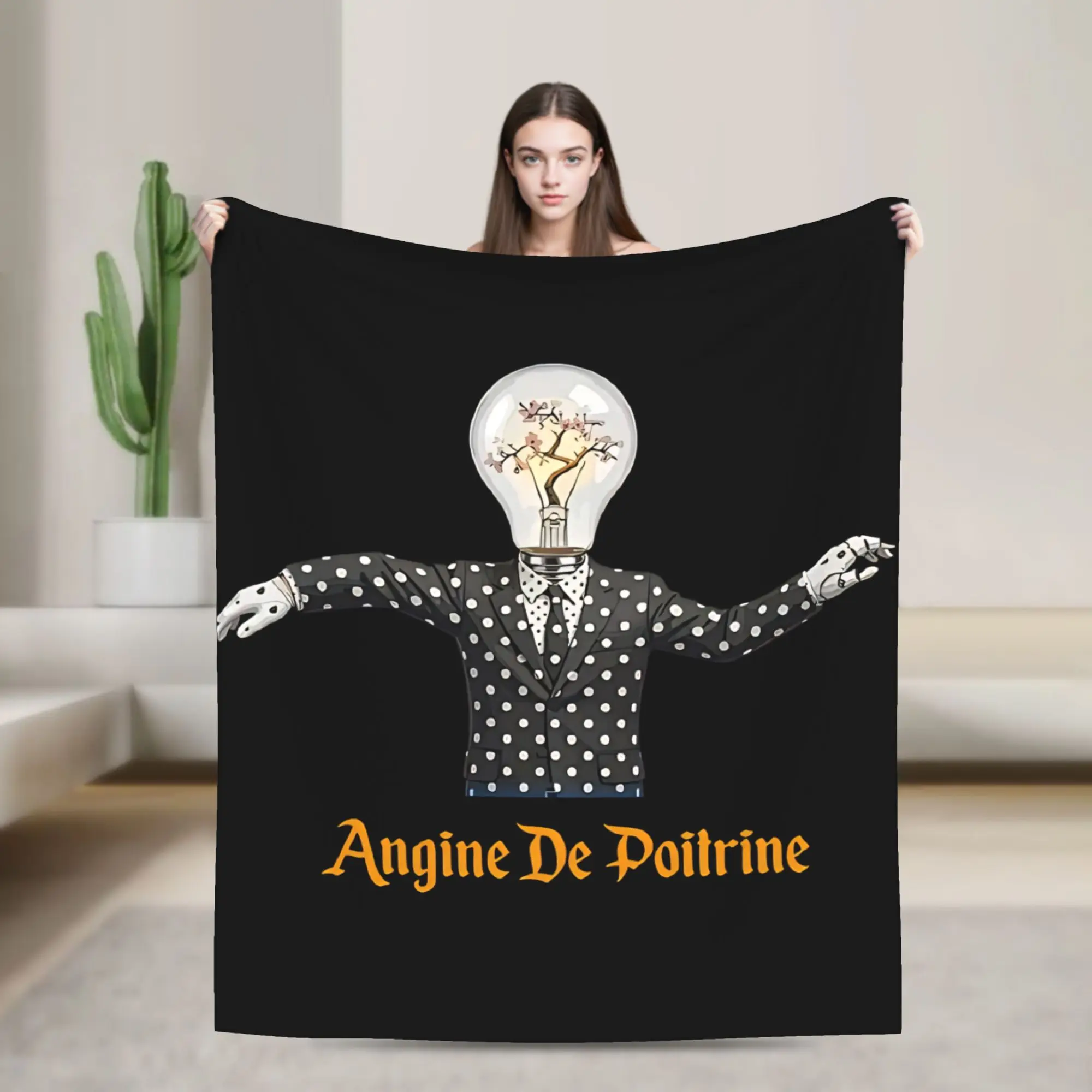 Angine De Poitrine Rock Music Velvet Throw Blankets  Blanket for Home Outdoor Warm Bed Rug,