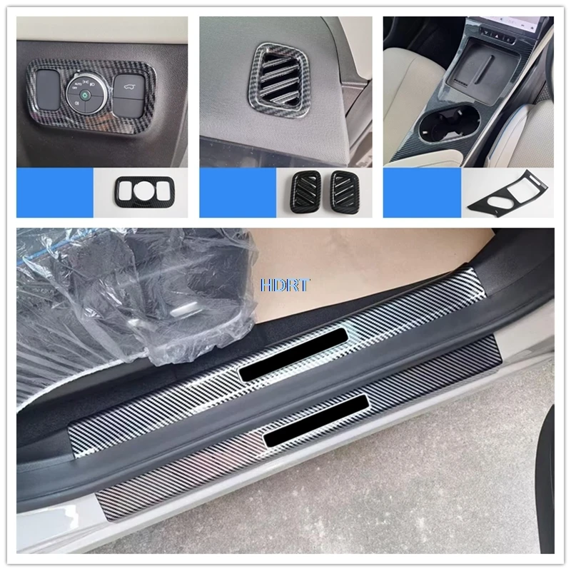 

For Chery Jaecoo 5 J5 EV 2025 + Car Steering Wheel Gear Shift Window Control Panel Rear Front Rear Air Vent Outlet Sill Scuff