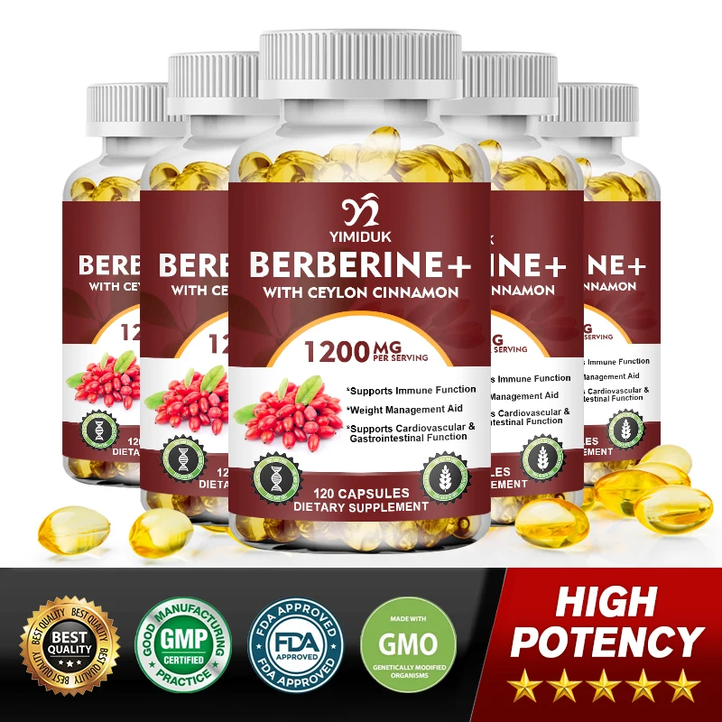 

Berberine & Ceylon Cinnamon Capsules Antioxidant Immune System, Cardiovascular & Gastrointestinal Function Healthy Food