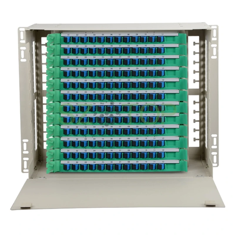 144 Core ODF SC LC FC ST 19 inch Fiber Optic Distribution Frame FTTH Fiber Patch Panel Pigtail cold-rolled sheet 1.5m customized