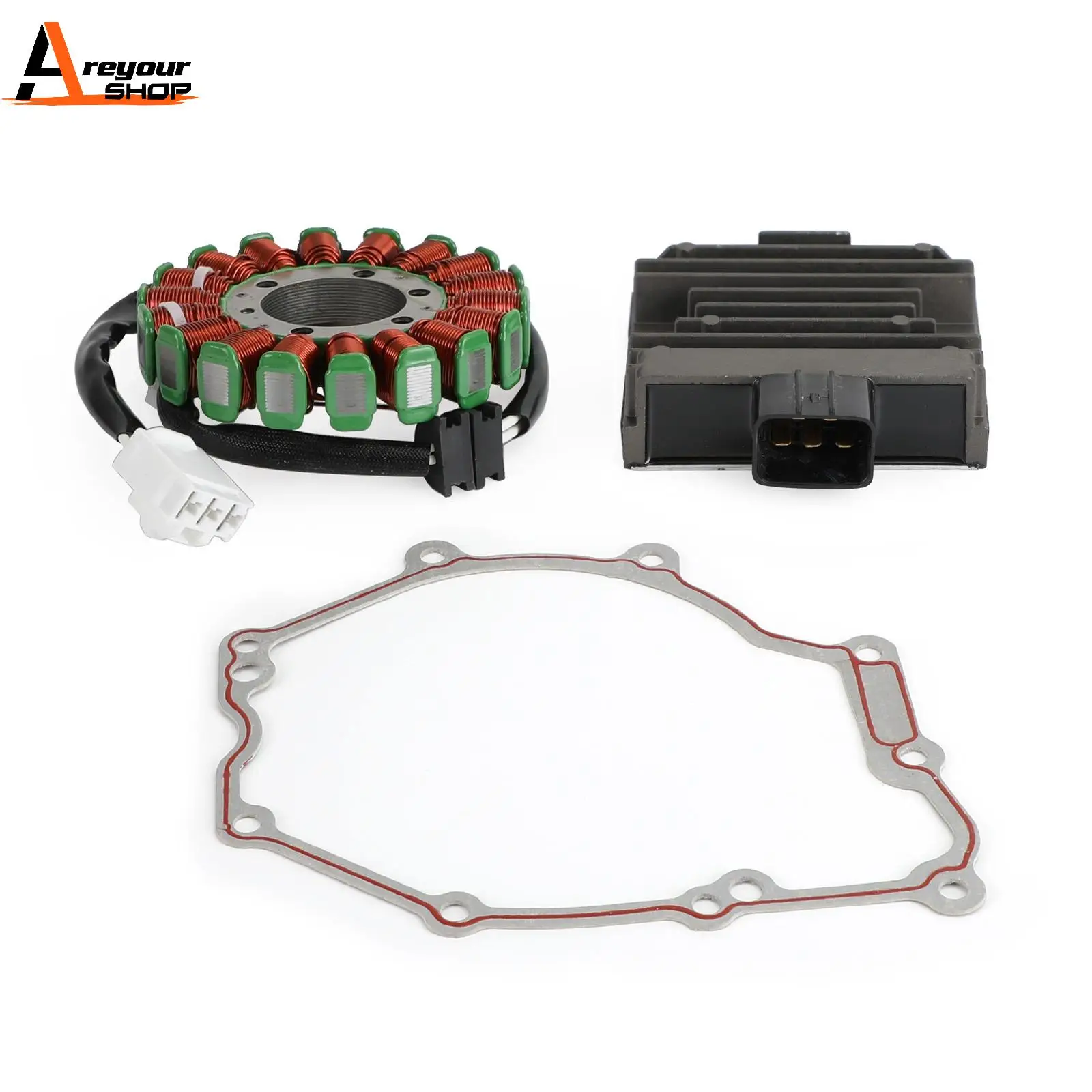 

Areyourshop Magneto Coil Stator+Voltage Rectifier+Gasket For Yamaha YZF R6 YZF-R6 2017-2020 2C0-81410-00-00 BN6-81960-00-00