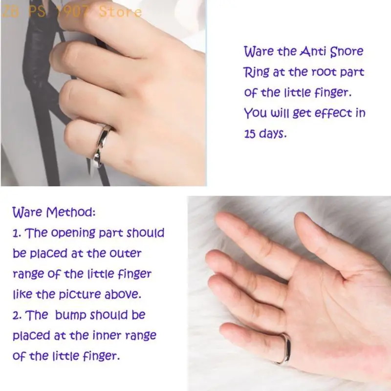 Peaceful Night Anti Snoring Ring for a Calm Night Natural Solution Using 55KA