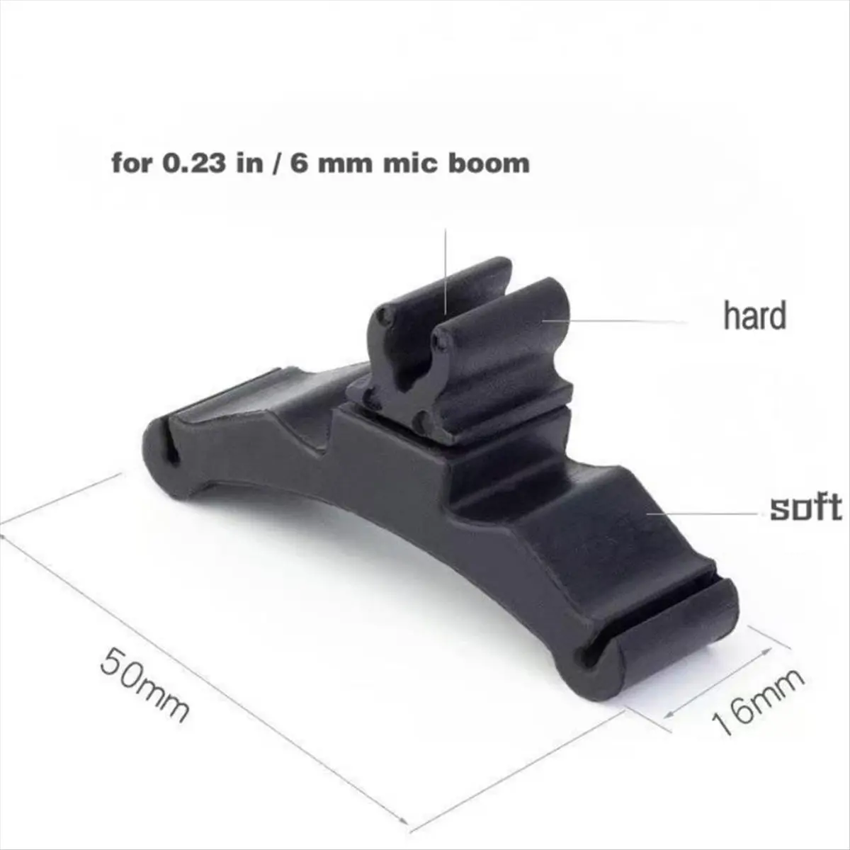 A14G M100B Modular Double Microphone Clip for DPA4099 Soft Rubber BASSES Mount for 6mm Musical Instrument Microphones