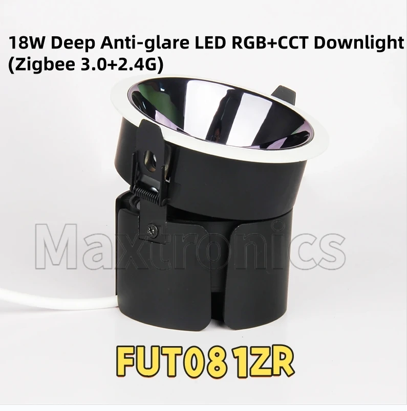 NUOVO 9W/18W RGB + CCT (Zigbee 3.0 + 2.4G) Faretto da incasso a LED MIBOXER AC110V 220V Profondo antiriflesso Tuya WiFi RF Remoto FUT076ZR/077/FUT078ZR