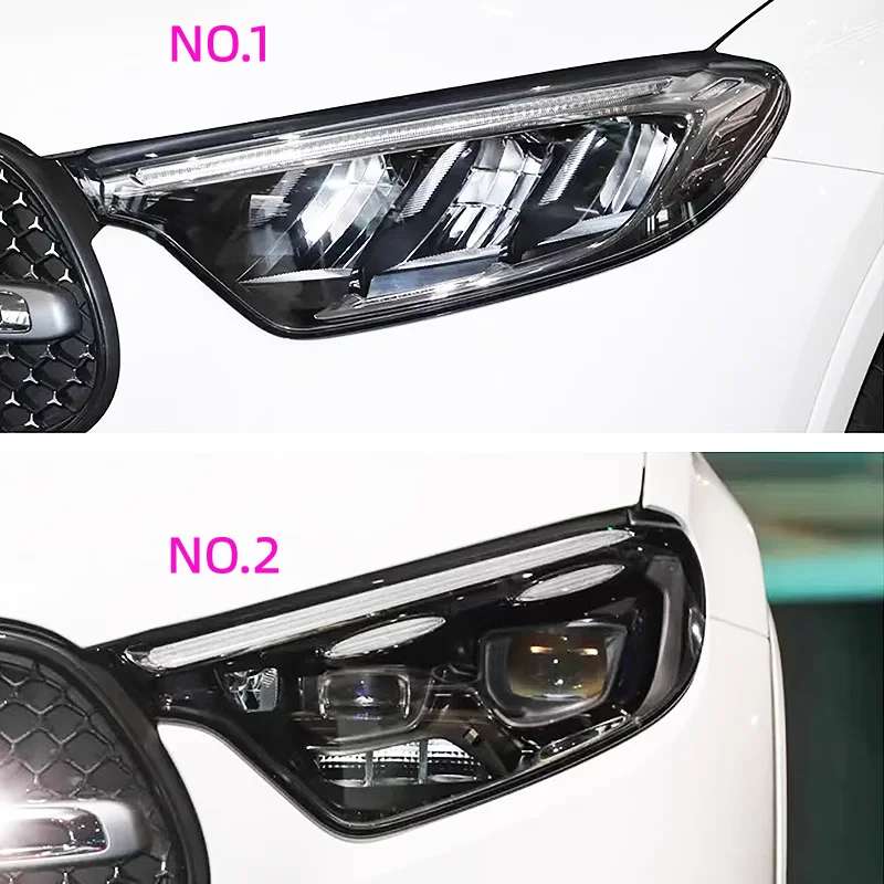 لمرسيدس بنز GLC W254 2023 2024 المصباح قاعدة كشافات منزل كشافات الغطاء الخلفي السيارات العلوي الأسود الخلفي قذيفة