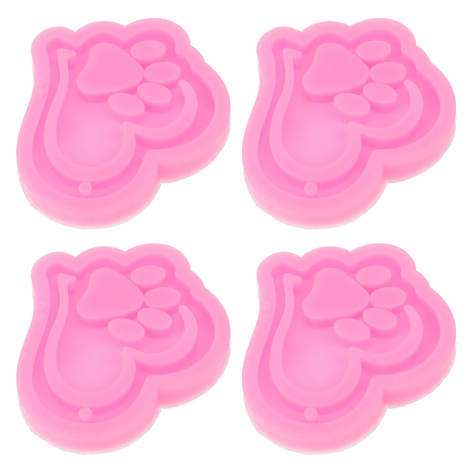 

4 Pcs Silicone Mold Keychain Resin Molds Aromatherapy Charm Circle Car Accessory Craft Nonstick Flexible Jewelry Part DIY
