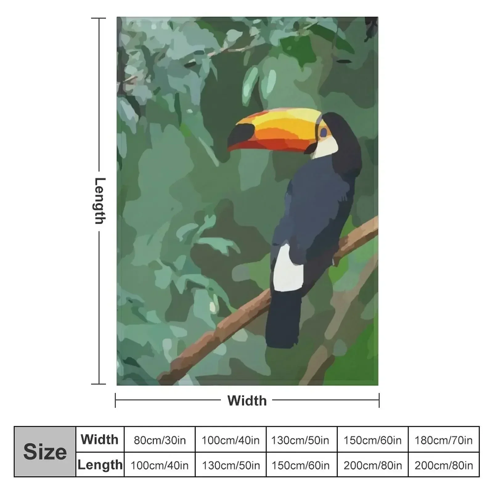 Big Beaked Bird Tucan Tropical Bird Zazu Toucan Throw Blanket Hair Sofa Quilt Hairys Plaid on the sofa Retros Blankets