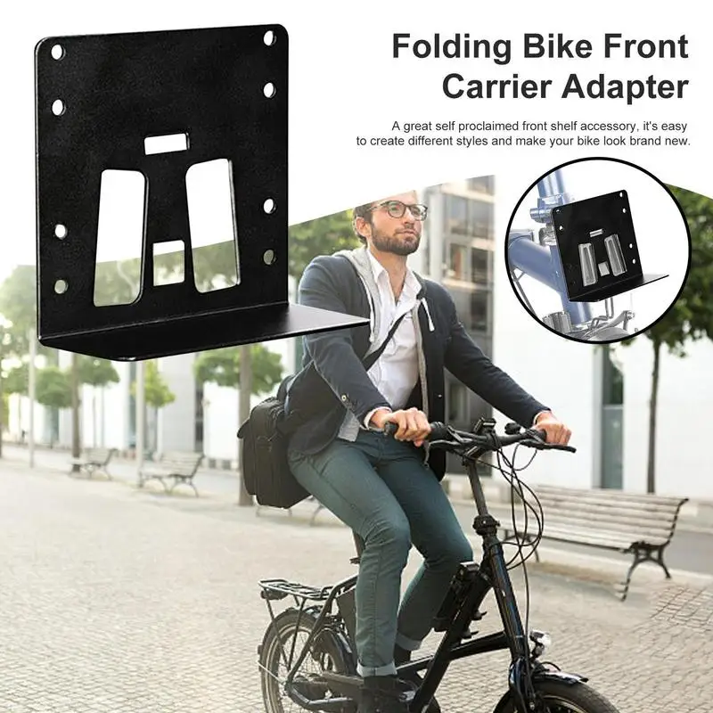 Bike Bag Adapter Front Bag Carrier Block Adapter For Bike Folding Basket Bicycle Bag Carrier Block Accessories Aluminum Alloy