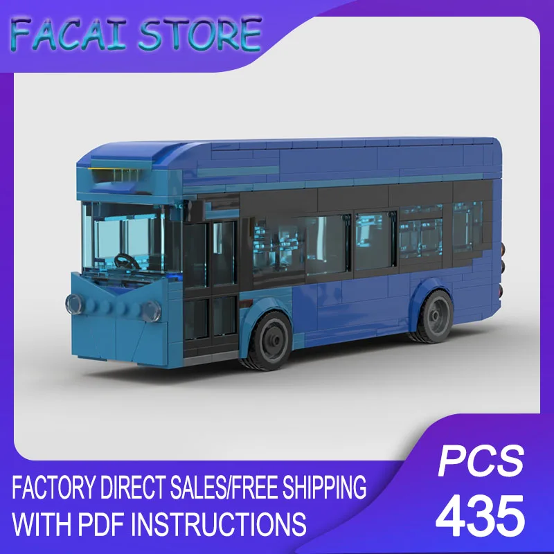 

Модульный конструктор City Cars: Электробус (модель MOC) — Технологичные блоки для сборки, Рождественский подарок, DIY игрушка для конструирования