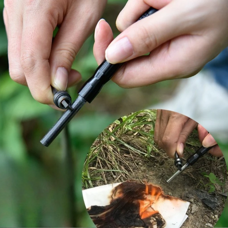 

Outdoor Mini portable Waterproof Lighter Metal Magnesium Rod Igniter Portable Adventure Camping