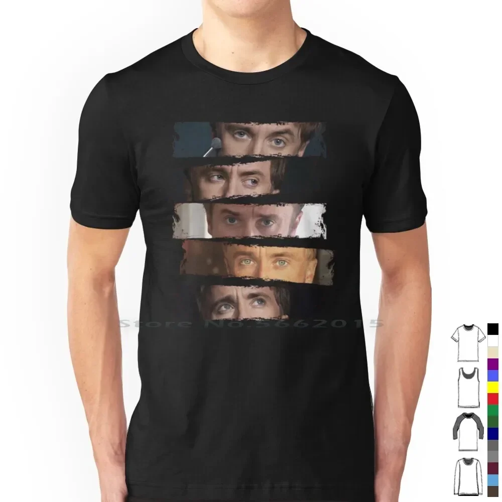 On Sale Tom Felton Devilish Eyes T Shirt 100% Cotton Tom Felton Fans Seductive Seducing Eyes Sexy Sexual Hot Men Man Blue Green