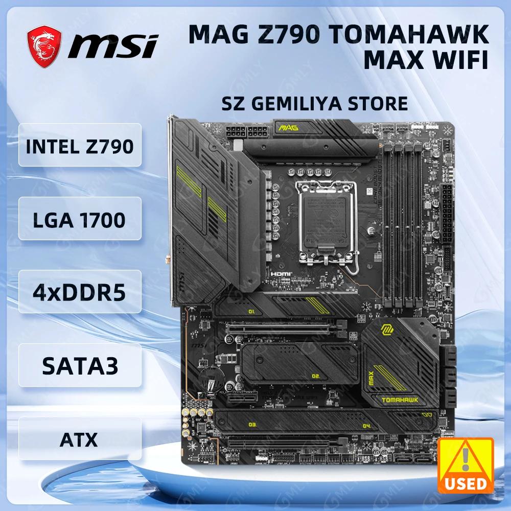 MSI Z790 Motherboard MAG Z790 TOMAHAWK MAX WIFI LGA1700 DDR5 M.2 support 14900F 14700 13600 12400 12300 12100 cpu NVME M.2