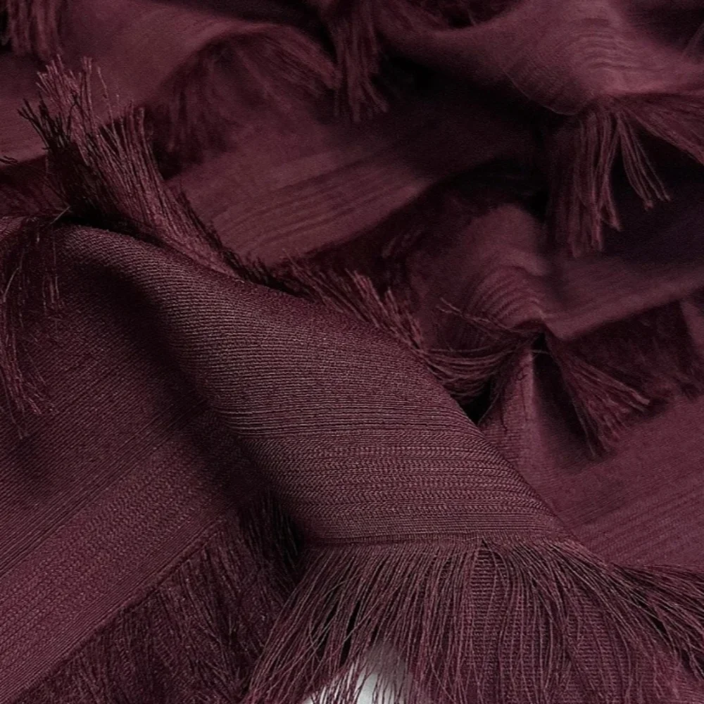 

Creative 4cm Long Tassel Fabric Dress Skirt Fashion Clothing Designer Fabrics for Diy Sewing Cloth Material By Meter