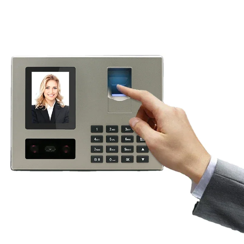 03 Biometric face and fingerprint scanner clock in attendance machine employee time recorder