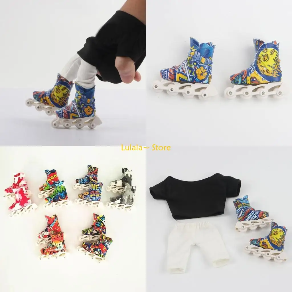 Y4QA 1 paire baskets portables Simulation interactive pour enfants, patins à glace/à roulettes