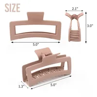 5 Inche Extra Large Claw Clips for Thick Hair and Long Hair, 4 Pack Xl Jumbo Claw clips, Oversized Matte Non-slip Rectangle Hai - Image 5