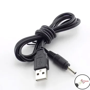 3.5mm Mirco USB şarj kablosu DC Güç Kaynağı Adaptörü Şarj El Feneri Kafa lambası Torch ışığı şarj edilebilir pil