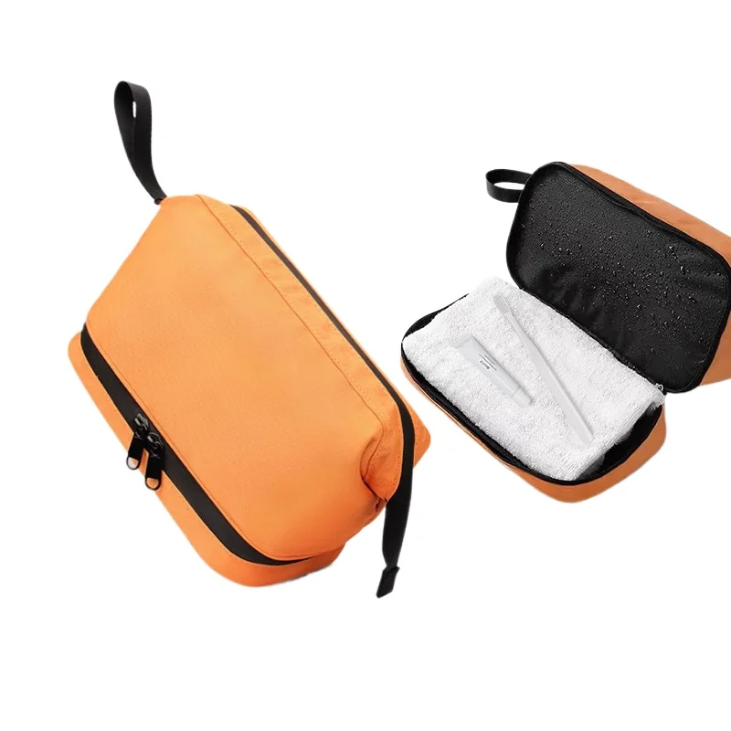 Dry-wet separated toiletry bag, waterproof and wear-resistant Oxford fabric portable travel storage women's makeup bag