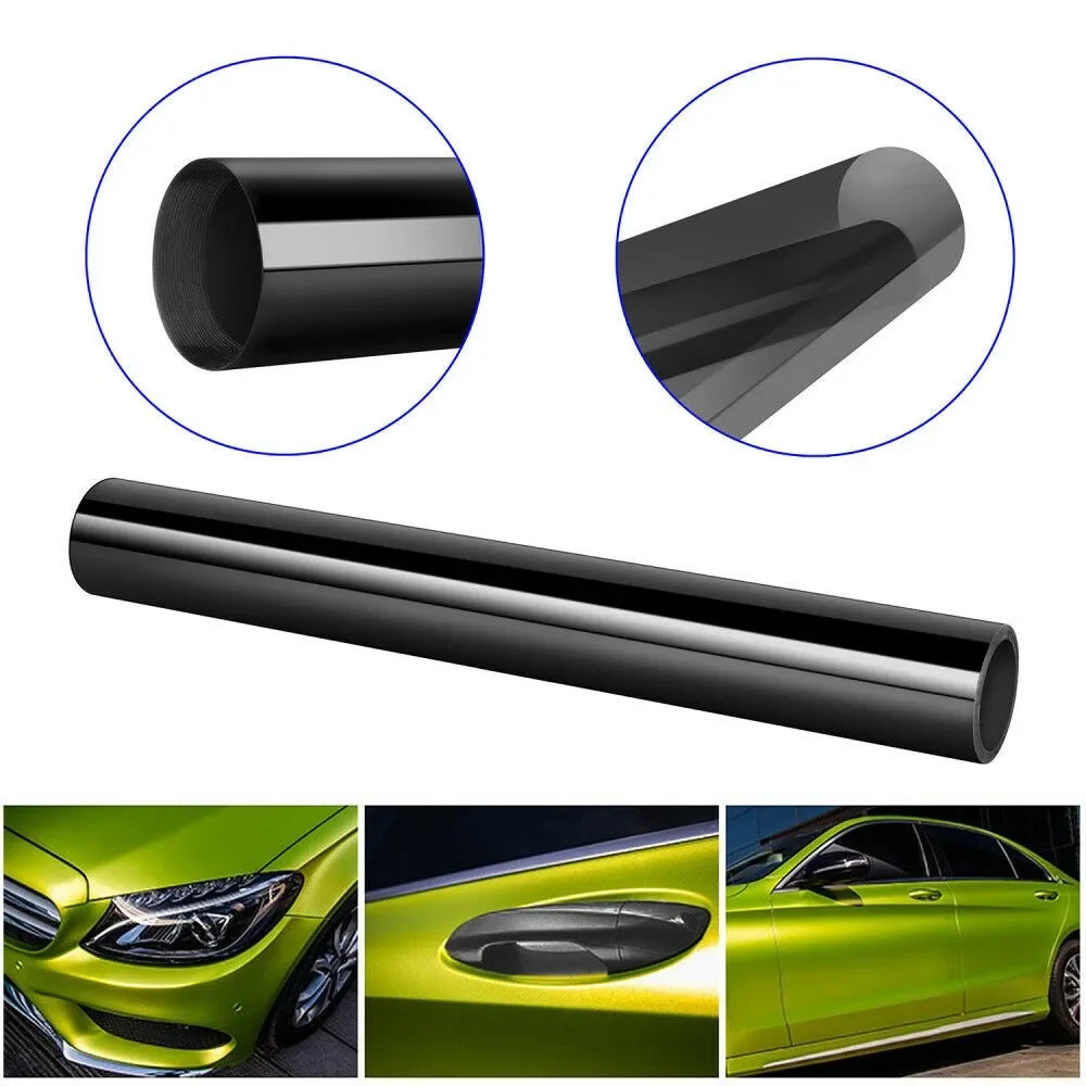 

Long Lasting Light Smoke Black Tint Film, Water Resistant, Easy to Cleanse, Suitable for Headlights and Tail lights