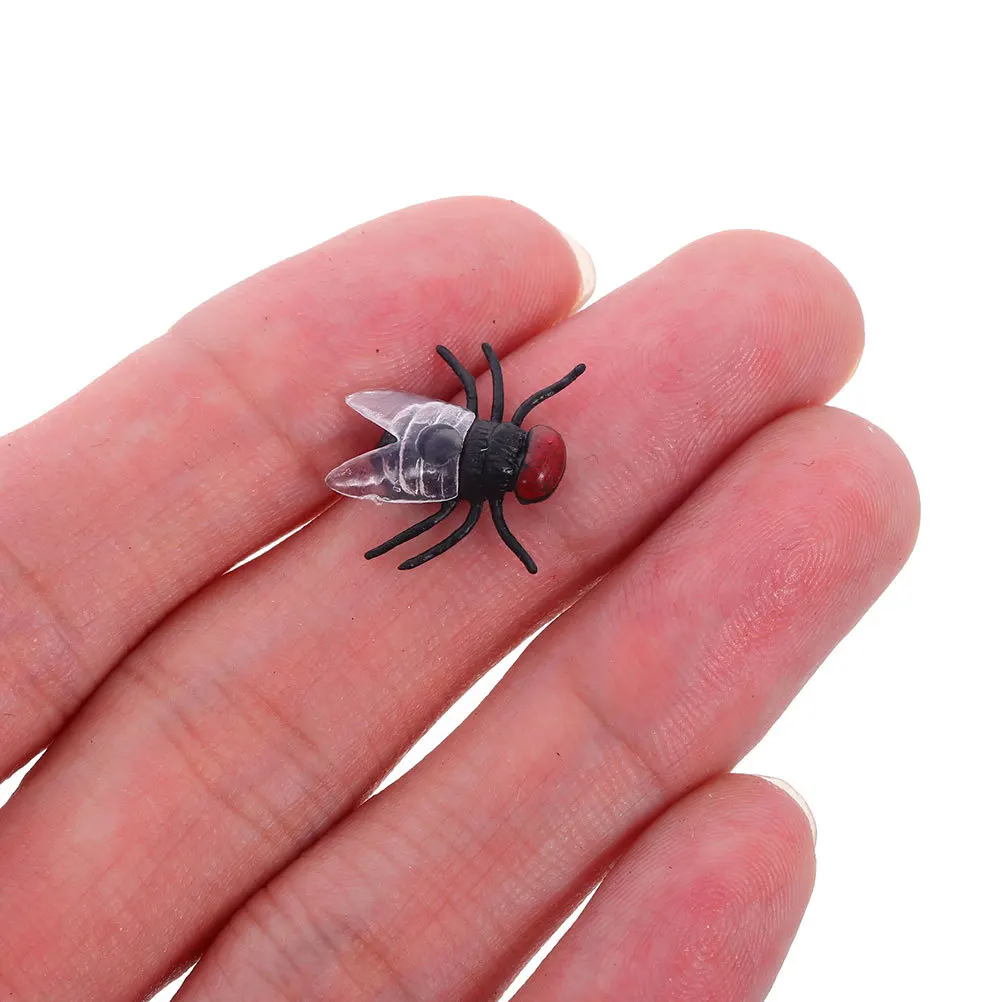 

120Pcs Realistic Fly Prank Insects Halloween April Fools Day Party Decorations Simulation Small Plastic Bugs Fake Flies