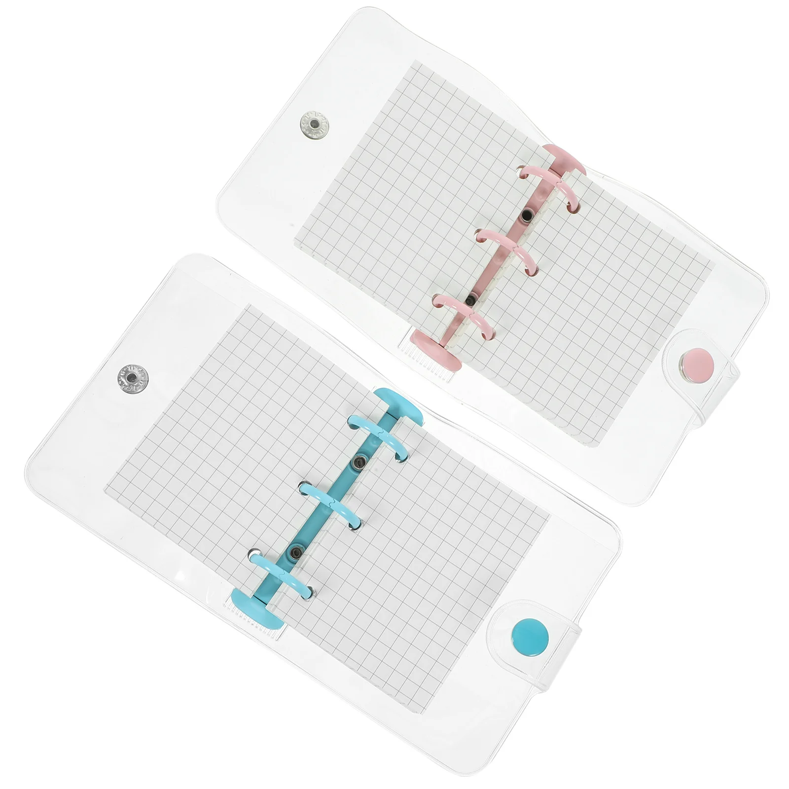 

2 Sets Binder Ledger Convenient Notepad Mini Blank Notebook Notebooks Pvc Smooth Writing