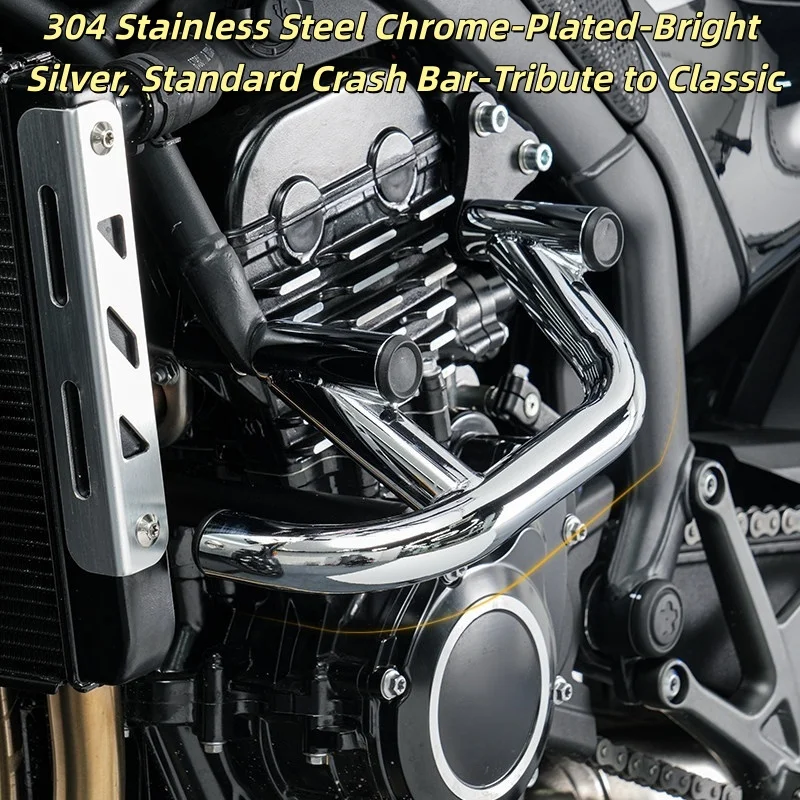 Fit for Zhangxue 500F Motorcycle Bumper, Stainless Steel Crash Bar Modification Parts