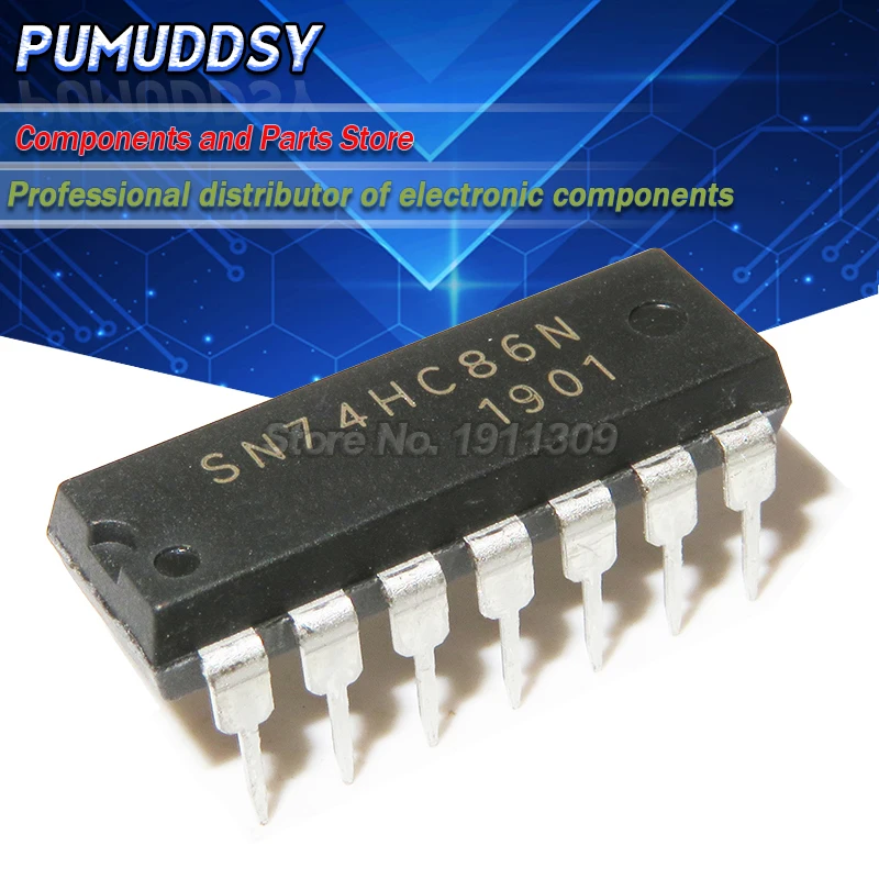 100PCS 74HC86N SN74HC86N 74HC86 SN74HC86 DIP-14 Logic Gates 2-INPUT EXCLUSIVE-OR GATE